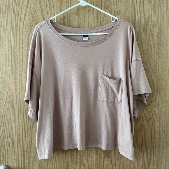 Old Navy Tops - Old Navy Oversized Cropped Pocket T-Shirt in Mollusk